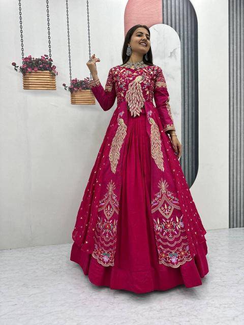 Pc-528 Vichitra Red Lehenga choli wholesale price list
